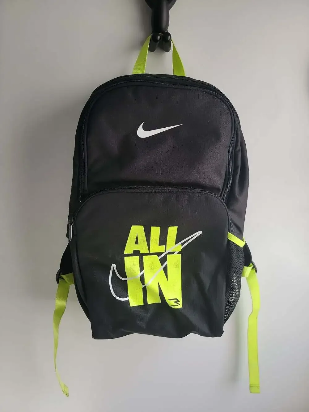 Nike 3Brand 'ALL IN' Youth Backpack in Black/Volt